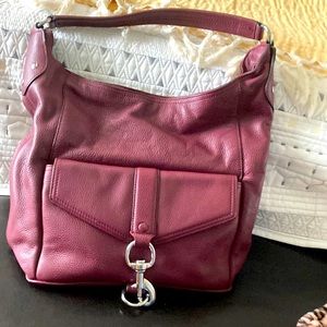 Rebecca Minkoff Hudson Moto Hobo Bag, Burgundy